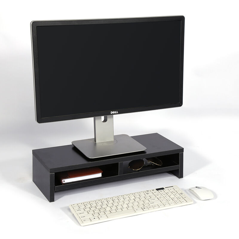 Eosnow - Support de moniteur de bureau lcd tv support pour ordinateur portable écran d'ordinateur Riser étagère plate-forme bureau bureau noir