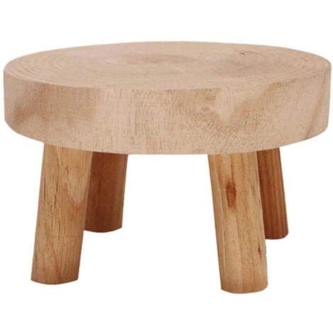 Eosnow Support de plante d'intérieur en bois Mini support de pot de fleurs tabouret en bois support de pot de fleurs en bois