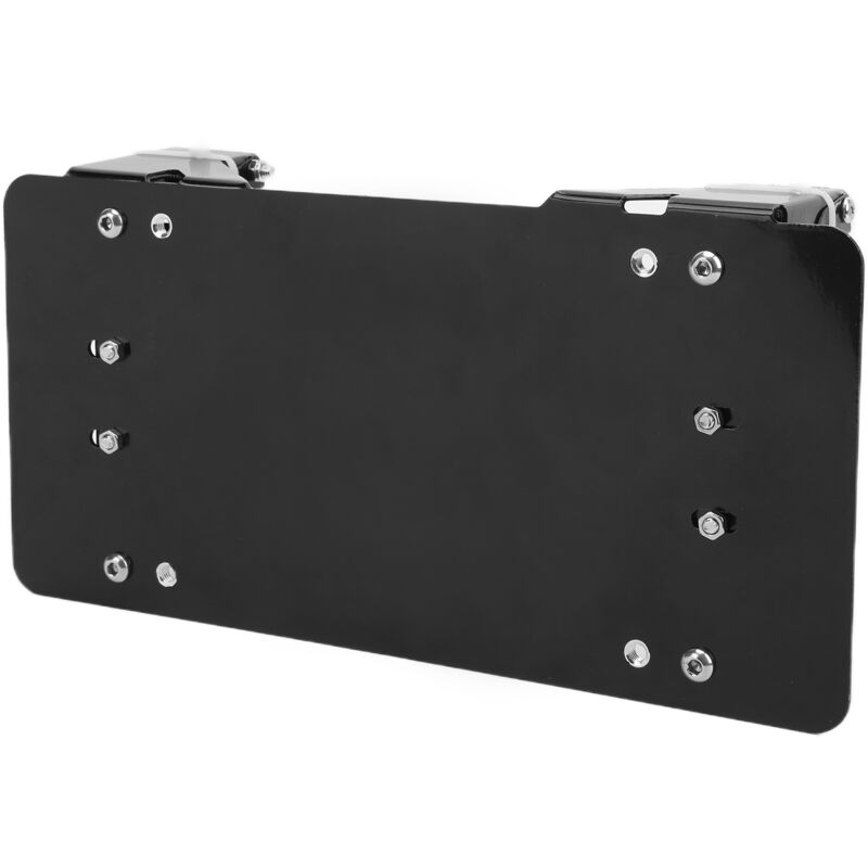 Eosnow - Support de plaque d'immatriculation support de treuil en acier inoxydable noir pour voitures camions motos