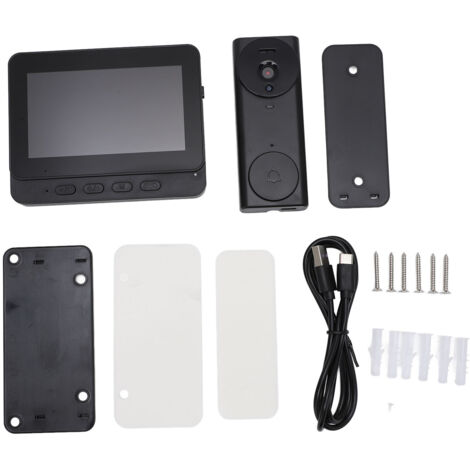 Eosnow Système d'interphone de porte vidéo sans fil Téléphone Téléphone Téléphone de 4,3 pouces pour l'appartement du bureau de la villa