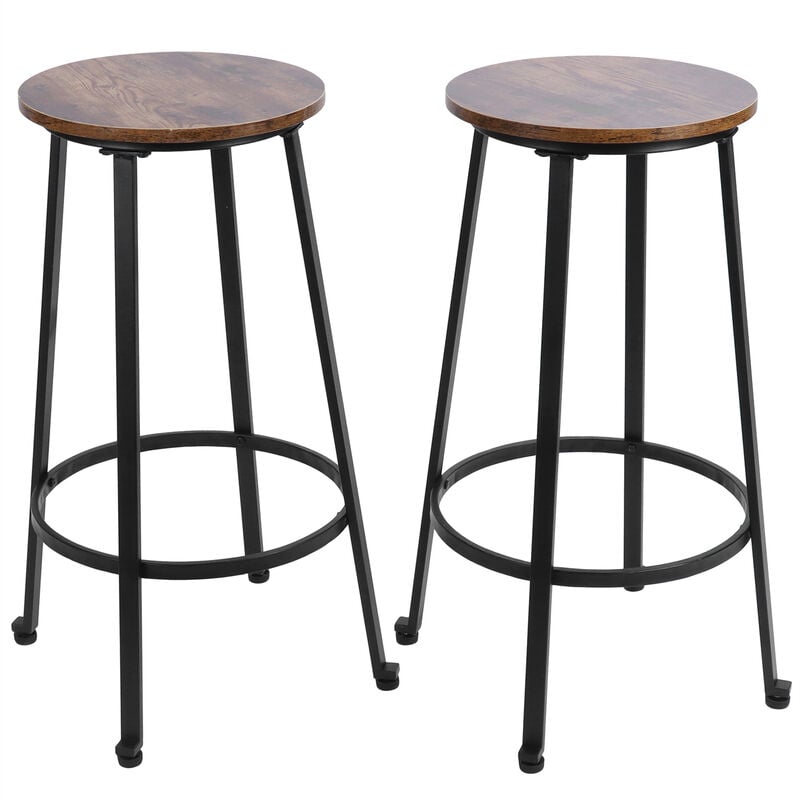 Eosnow - Tabourets de Bar Vintage, 2 pièces, chaises de hauteur de Pub, sans dossier, pour meubles de cuisine