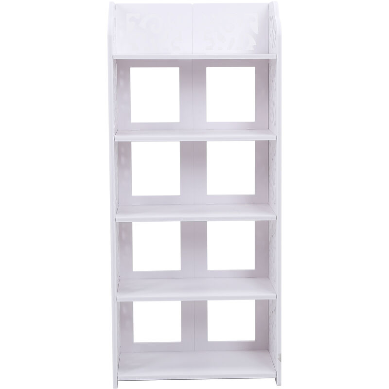 Eosnow - tagère de rangement pour étagère à chaussures évidée blanche à 5 niveaux