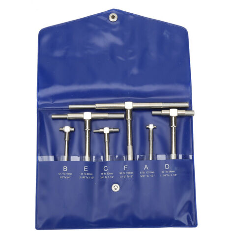 Eosnow Telescopic Gauge 6-Piece Set 8-150mm, Adjustable Inner Diameter, Micrometer Measuring Tools