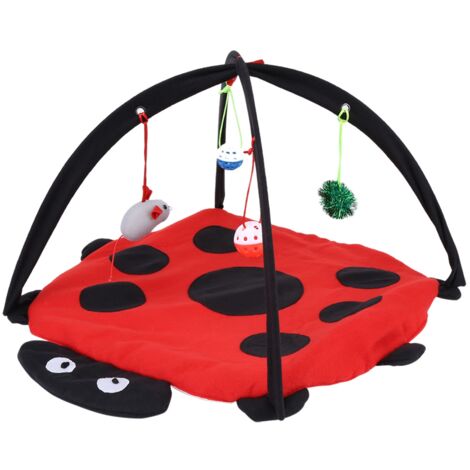 Eosnow Tenda da gioco per gatti, tappetino per animali domestici, design innovativo con palline giocattolo sospese, cani, animali domestici, animali per gatti