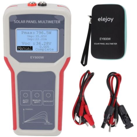 Eosnow Tester per pannelli solari Multimetro per pannelli solari LCD MPPT multifunzionale per pannelli fotovoltaici