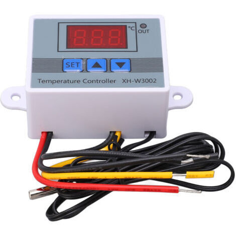 Eosnow Thermostat de régulateur de température numérique, interrupteur de refroidissement et de chauffage avec sonde étanche 10A 110-220V 1500W
