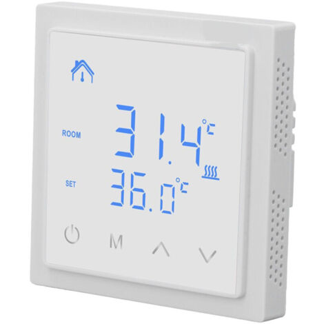 Eosnow Thermostat für elektrische Fußbodenheizung, LED-Anzeige, hohe Präzision, Fehlkontaktschutz, 16-A-Temperaturregler, AC 85–250 V