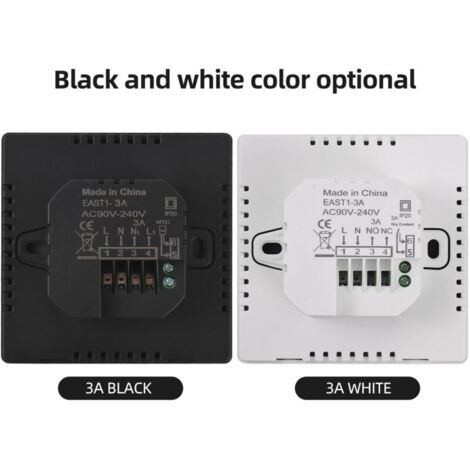 Eosnow Thermostat intelligent, entièrement tactile, Mode automatique manuel, contrôleur de température numérique Programmable pour le chauffage de l'eau domestique