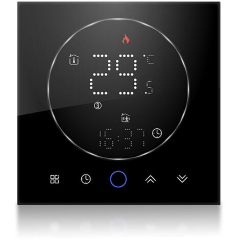 Eosnow Thermostat intelligent sans fil pour la maison, chaudière murale Programmable précise, AC95-240V carré noir
