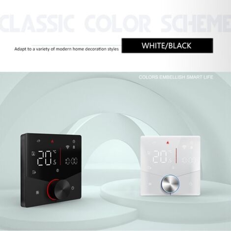 Eosnow Thermostat intelligent Tuya WiFi, commande vocale, numérique, programmable, hebdomadaire, avec bouton de contrôle de température et lumière variable pour chauffage électrique, compatible avec T