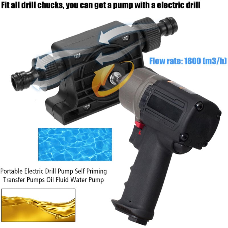 Image of Eosnow Tragbare Elektrobohrpumpe Selbstprimertransferpumpe Ölflüssigkeitswasser