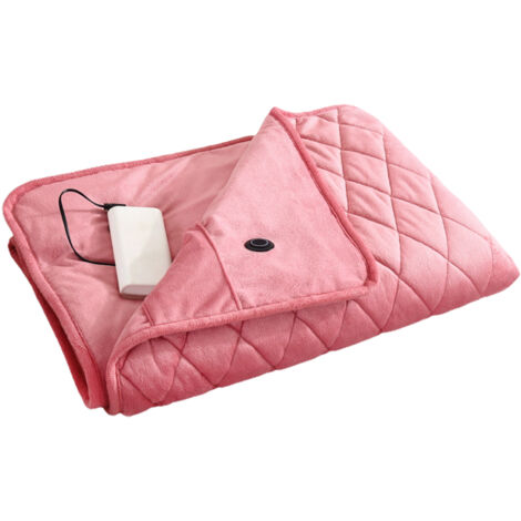 Eosnow Tragbare USB-Heizdecke mit Reißverschluss, Heizdecke, mit Timing-Funktion, 3-Stufen-Einstellung, grünes Licht 45 Grad, blaues Licht 50 Grad, rotes Licht 55 Grad, 140 x 100 cm
