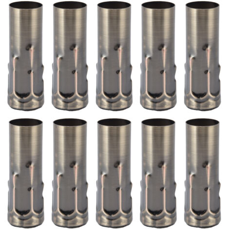 Eosnow Tube métallique E14 pour support de lampe à bougie, accessoires d'éclairage de Base de lampe 25x80mm Bronze 10 pièces