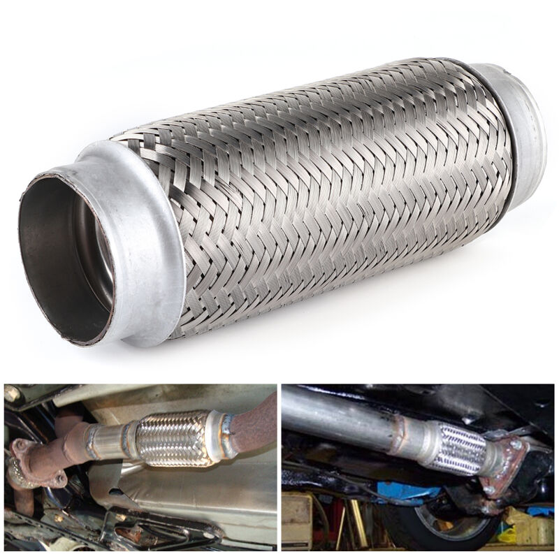 Eosnow - Tuyau Flexible d'échappement en acier inoxydable, Tube de réparation de Joint Flexible, accessoires de voiture 55x200mm