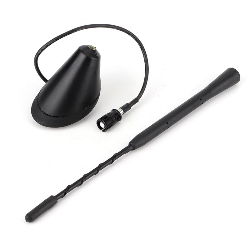 Image of Eosnow Universeller 9 -Zoll -Auto schwarz FM Radio Am Spiralantennen Luftstangenmast mit Basis