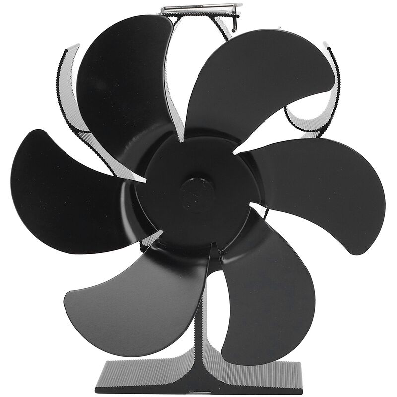 Eosnow - Ventilateur de poêle à 6 lames alimenté par la chaleur résistance aux hautes températures auto-démarrage poêle à bois ventilateur de