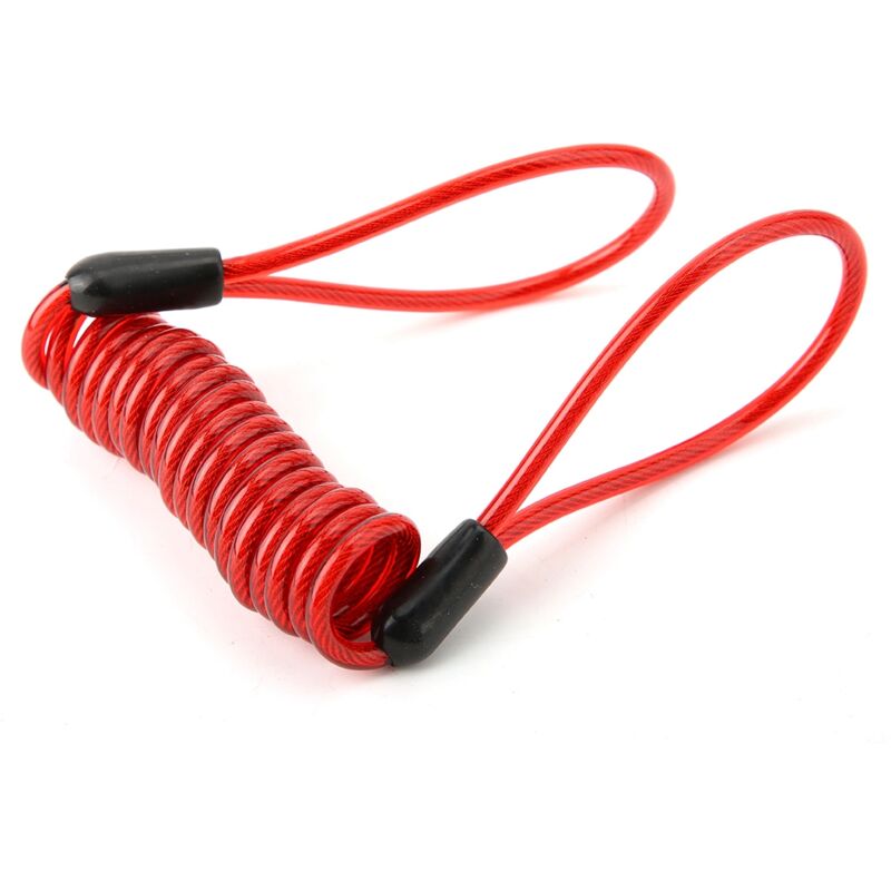 Eosnow - Verrouillage antivol en fil d'acier, ressort de sécurité, rappel de fil, pour vélo et moto (rouge)