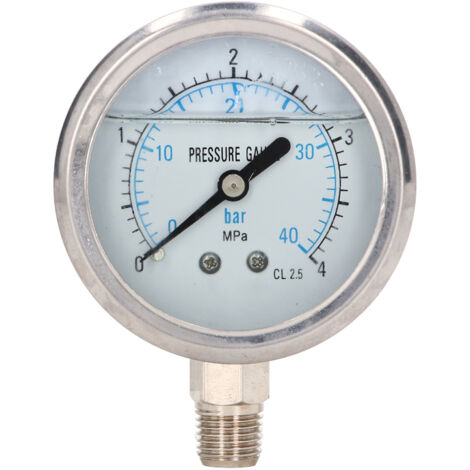 Eosnow Vibrationsbeständige Ölmanometer 1/4-Zoll-NPT-Bodenverbindung 0-4mpa