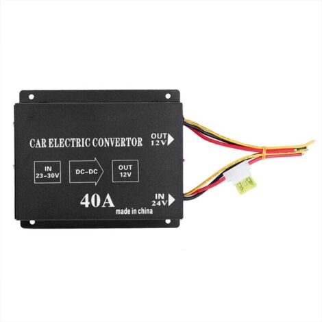 Eosnow Voiture camion 40A 480W DC 24V à 12V convertisseur de puissance réducteur de tension électrique transformateur abaisseur