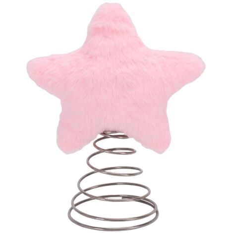 Eosnow Weihnachtsbaumspitze, niedlicher Plüschstern, für Partys, Büro, Heimdekoration, Rosa