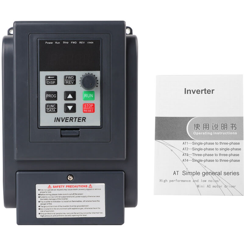 Eosnow - 1-Phase 220V Input 3-Phase 380V Output 1.5KW vfd Contrleur de vitesse à onduleur à fréquence variable