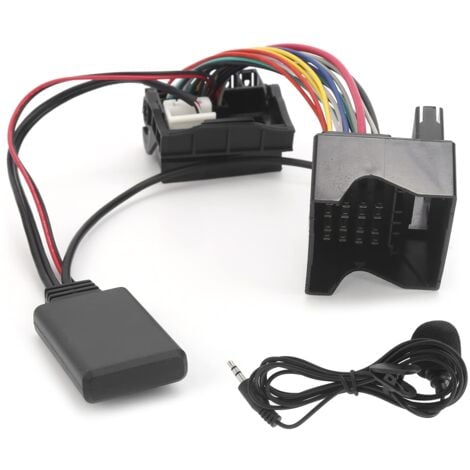 Eosnow,Cble adaptateur audio Bluetooth 5.0 AUX-IN pour voiture Citroen C2/ C3/ C4/ C5/ C6 avec microphone