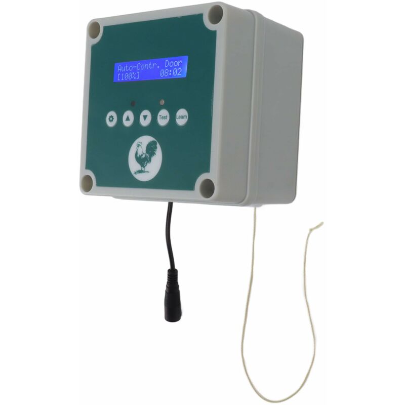 Contrleur automatique de porte de poulailler IP44 Ouvre-cage Télécommande Kit de moteur d'actionneur de porte de poulailler avec minuterie Capteur de