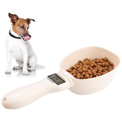Eosnow,Cuillère à mesurer pour Chien, Cuillère Pesée avec écran LCD pour Nourriture Croquette de Chien Chat Lapin Oiseaux