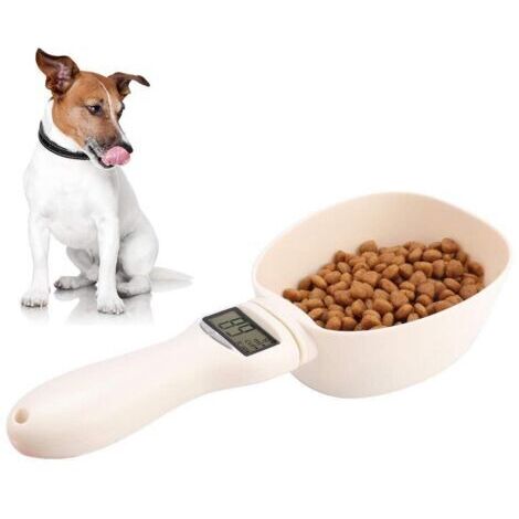 Eosnow,Cuillère à mesurer pour Chien, Cuillère Pesée avec écran LCD pour Nourriture Croquette de Chien Chat Lapin Oiseaux