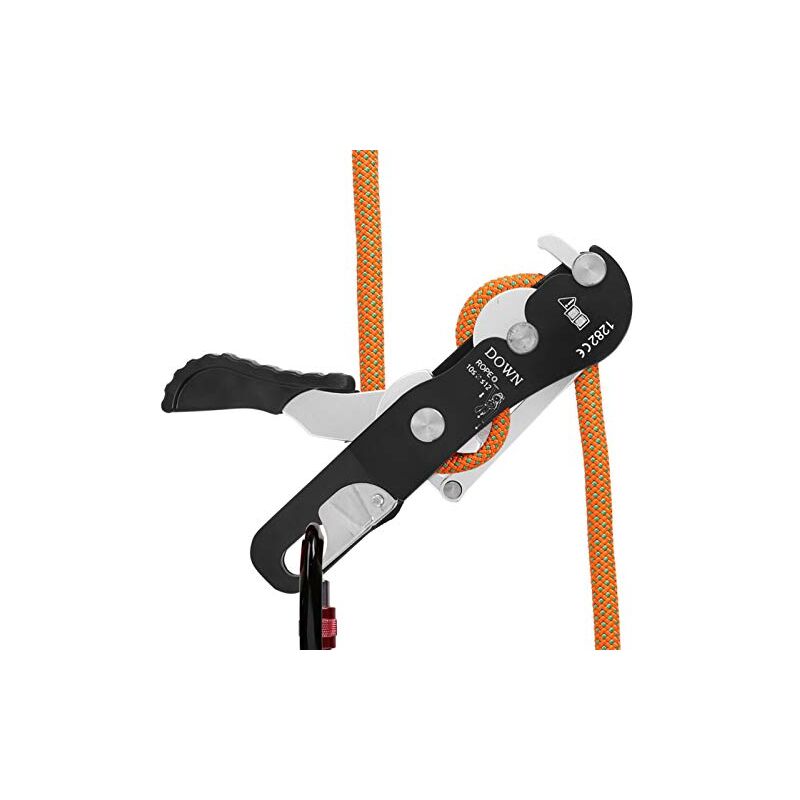 Decdeal Descendeur d'escalade Auto-freinage Arrêt Serre-cble Grappin Sauvetage Accessoires d'escalade