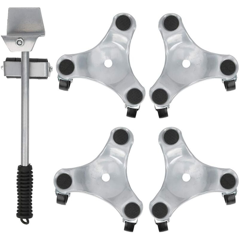 Ensemble de transport de meubles Silver Lifter Moving Plate for Heavy Objects Bearing 400KG - Eosnow
