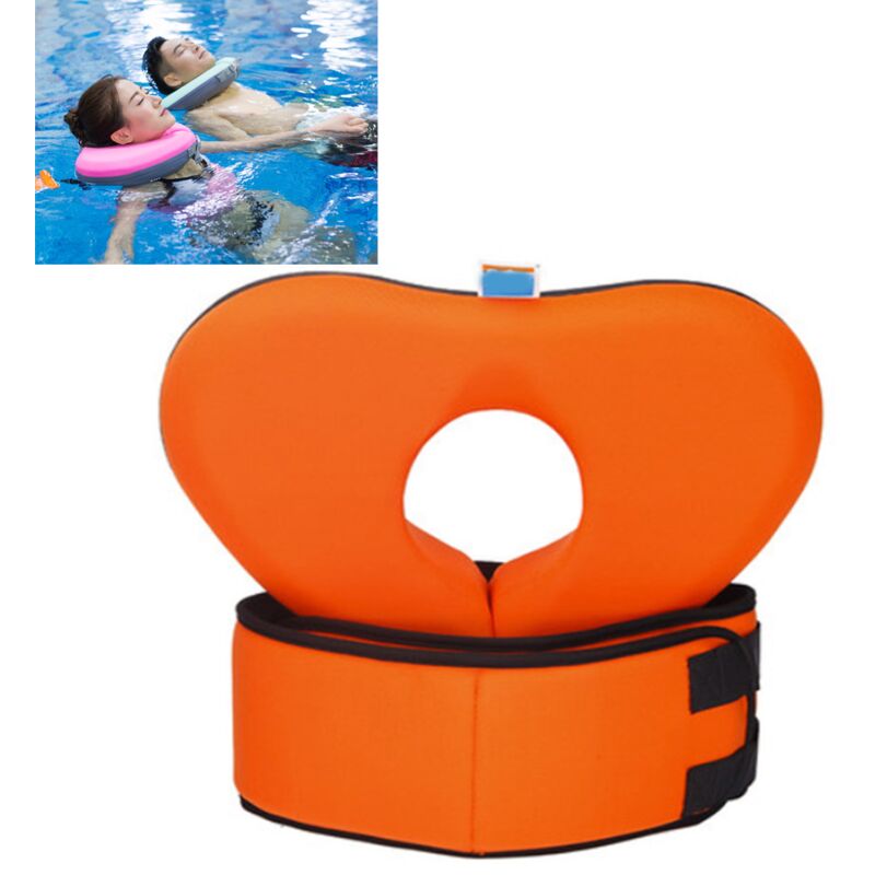 Eosnow - Natation cou anneau ceinture ensemble natation flotteur collier enfants adulte sécurité pas besoin de pompe,Orange, Taille l