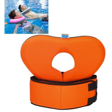 Eosnow,Natation cou anneau ceinture ensemble natation flotteur collier enfants adulte sécurité pas besoin de pompe,Orange, Taille L