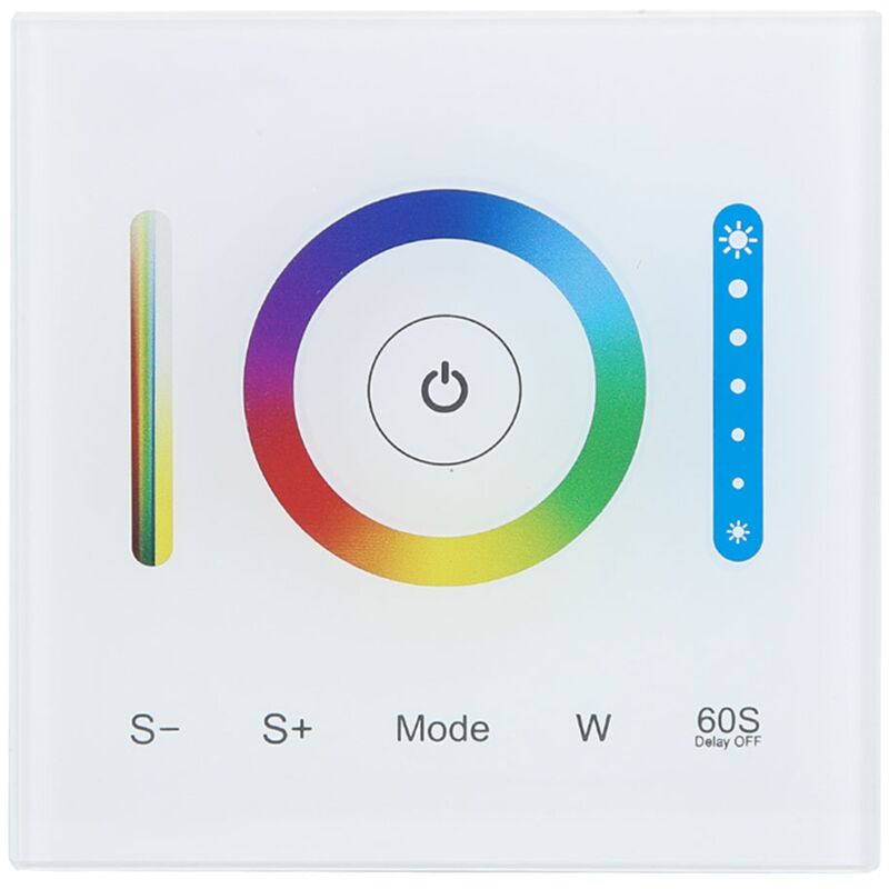 Image of Eosnow - Regolatore Dimmer per Controller Touch Panel a Parete per rgb Rgbw rgb + cct Dimmerabile Cambia Colore Striscia led Illuminazione Pulsante