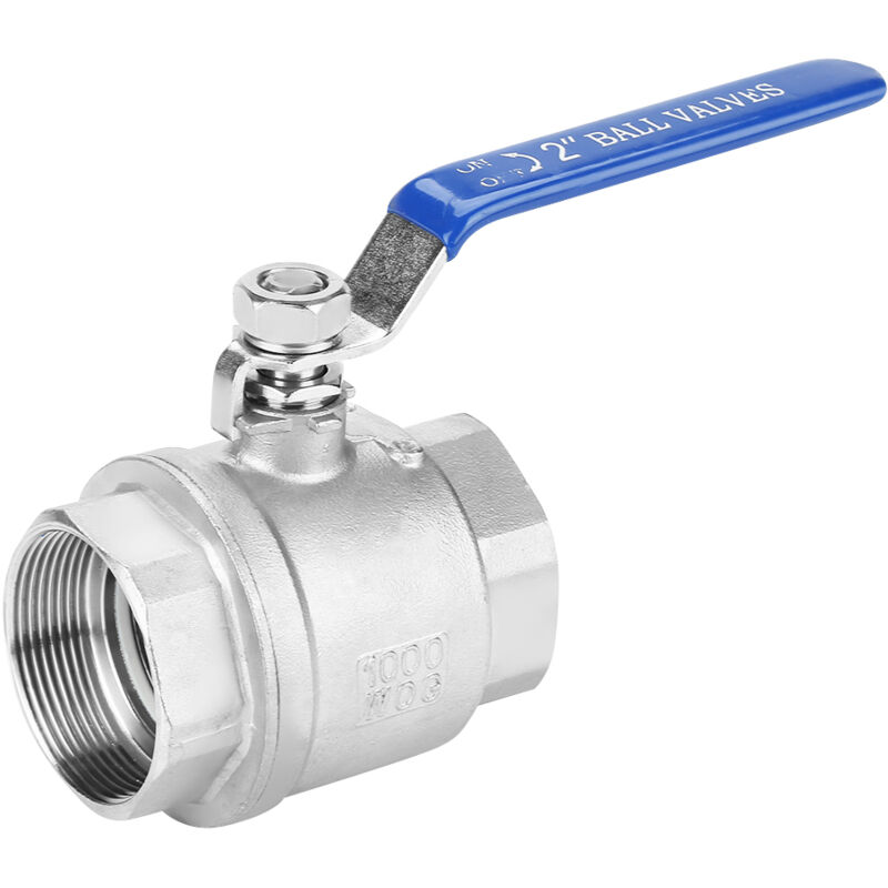 Eosnow Robinet à tournant sphérique à filetage femelle en deux pièces en acier inoxydable 304, 2 "DN50 1000 WOG