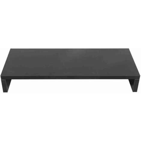Eosnow,Supporto per monitor in legno LED LCD Monitor per computer Riser Desktop Organizer Display Shelf Nero