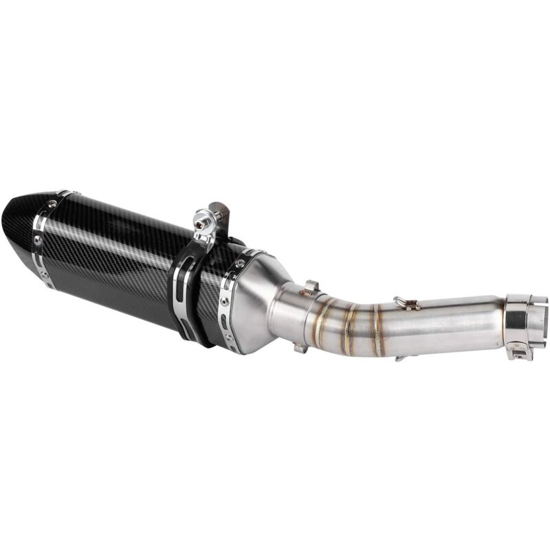 Système d'échappement Silencieux à enfiler avec db Killer + Tuyau intermédiaire adapté pour CBR500R CB500F CB500X 2013-2015 - Eosnow