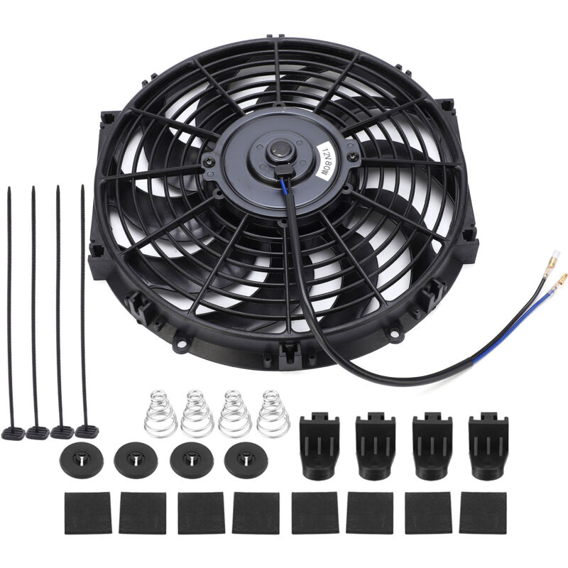 Eosnow - Ventilateur de refroidissement de moteur électrique universel de 12 pouces, Slim Push Pull, 12V, avec Kit de montage