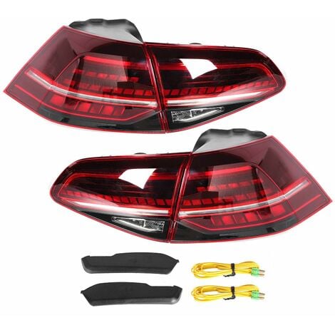 Eosnow,VLAND Rlook Full LED Feux arrière dynamiques Lentille rouge foncé Fit pour MK7/7.5 R 20132020