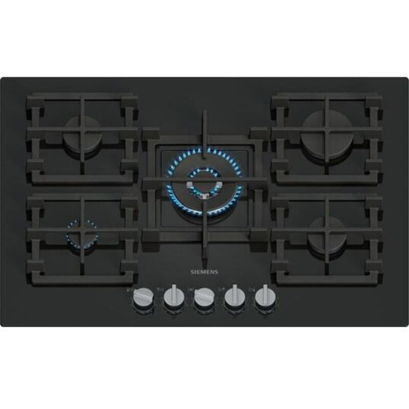 Siemens - Table de cuisson gaz 75cm 5 feux 11500w noir EP7A6QI40