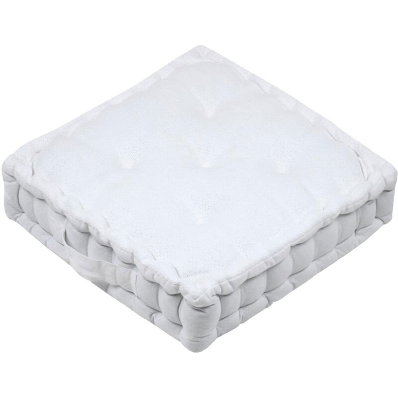 Pais coussin de sol en coton Marlow blanc Pais coussin de sol en coton Marlow blanc