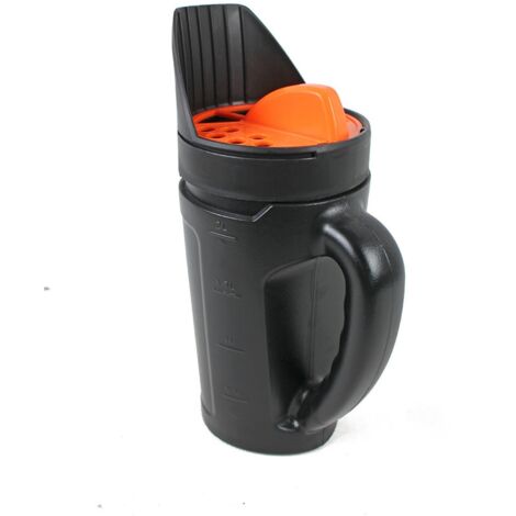 Épandeur à Main Multifonction - Épandeur de Sel pour Neige et Verglas - Semoir pour Graines de Pelouse et Jardin - Plastique Renforcé, 30 cm, Noir/Orange