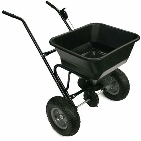 Epandeur d'engrais 30 kg semences, sable ou sel avec pneus à air outils jardin