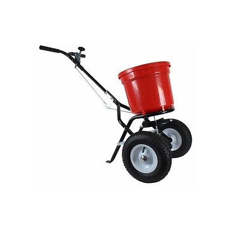 épandeur Rotatif à Pousser Bac Rond  Capacité Maximale De 25 Kg Avec Réglage Du Débit Par Levier En