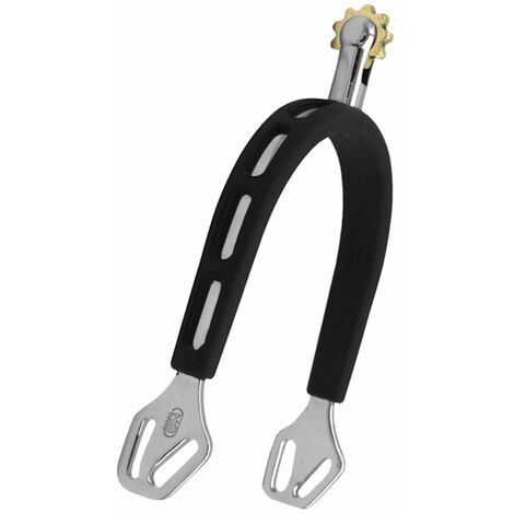 Eperons Ultra fit extra grip avec roue horizontale en laiton tige de 25 mm