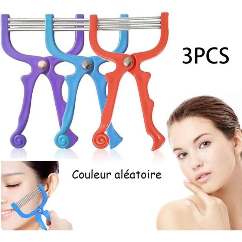 Basetbl - pilateur de Visage,Épilateur Facial Beauté Manuel,Épilateur à Filetage à Ressort,pour Lèvres supérieures,Joues,Cheveux du Visage