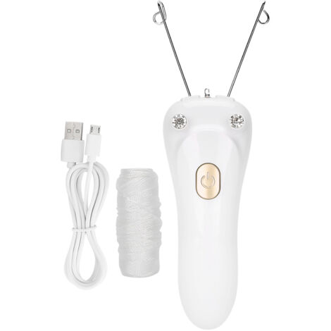 Épilateur électrique à fil de coton rechargeable par USB (avec câble USB et fil de coton) (Or)