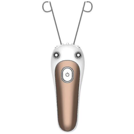 Épilateur électrique pour le visage et le corps, avec fil de coton, couleur or