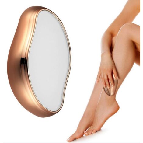 Épilateur physique, épilateur en verre, épilateur en cristal, gomme en cristal, outil d'épilation portable sans rasage pour femmes, hommes, jambes, bras, dos 1pc