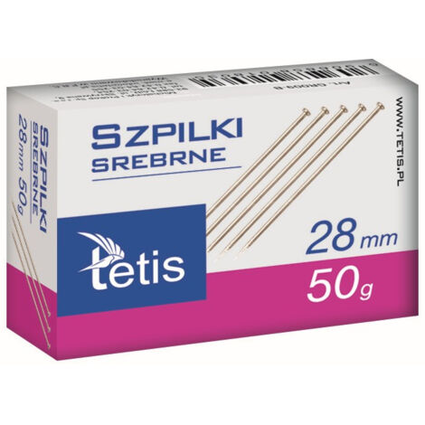 Épingles en acier Tetis 28 mm - 50 g (10 pièces) - pour le travail de bureau